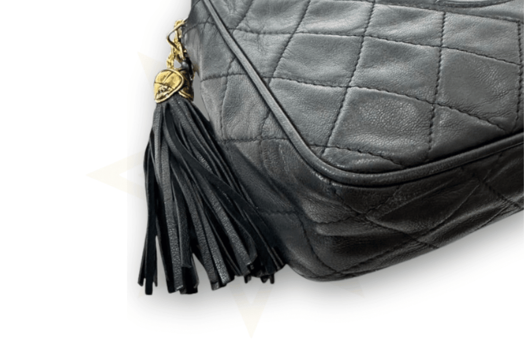Chanel Camera Bag in pelle nera trapuntata – Vintage anni ‘80/’90