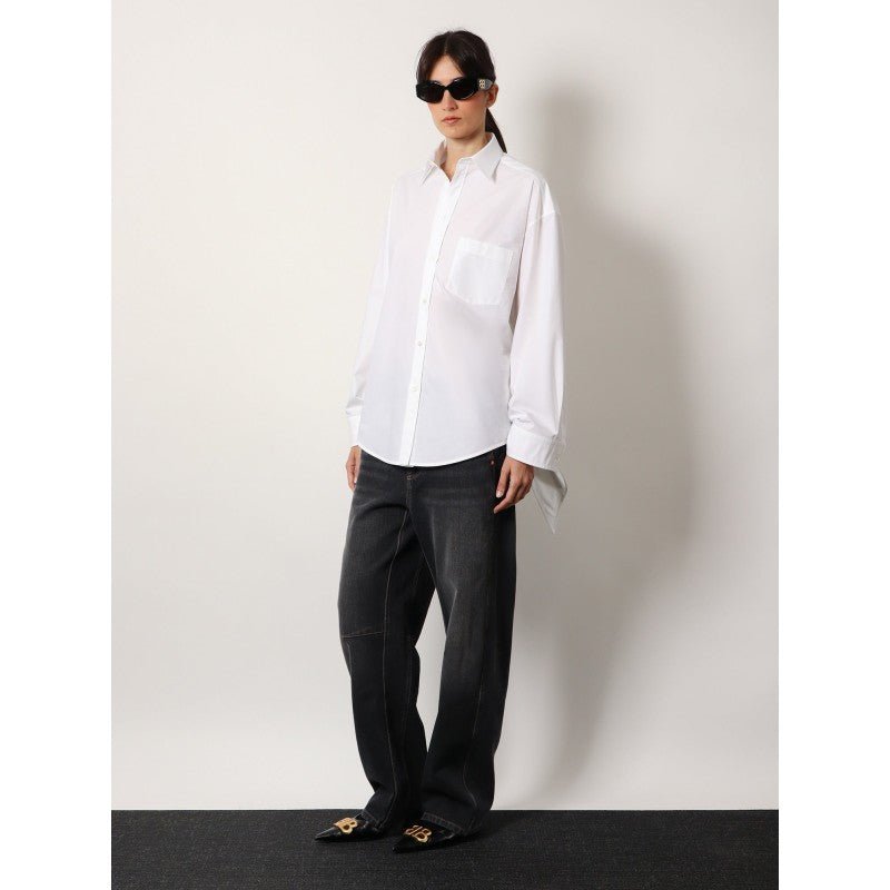 Balenciaga – Camicia Oversize in Cotone con Dettagli Annodati