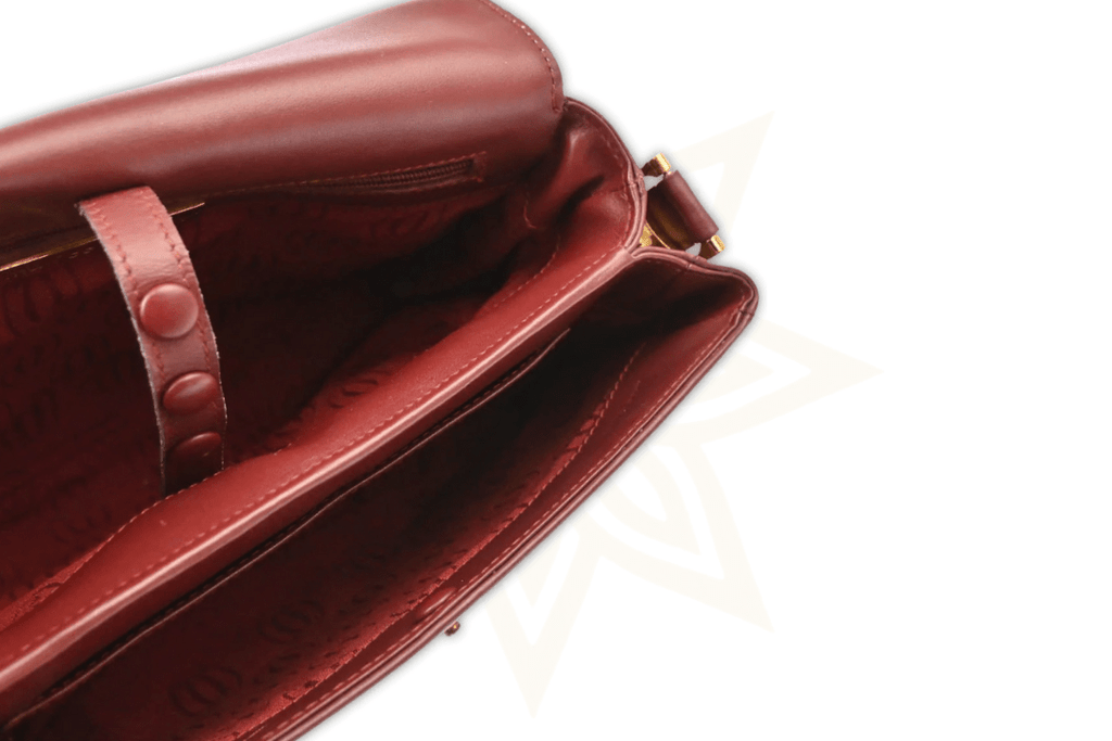 Cartier – Must de Cartier Saddle Bag in pelle bordeaux (Vintage Made in Italy)