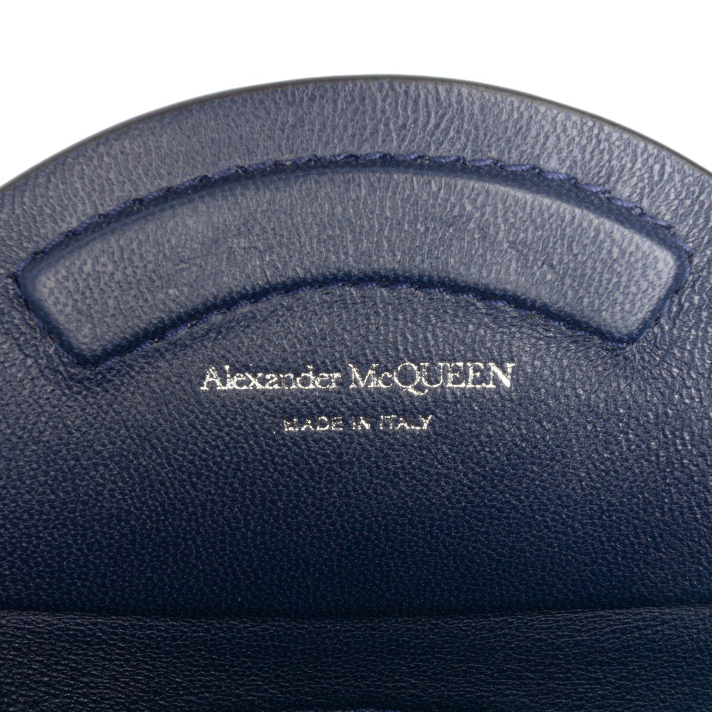 Alexander McQueen The Curve – Borsa a Secchiello in Pelle di Vitello Blu