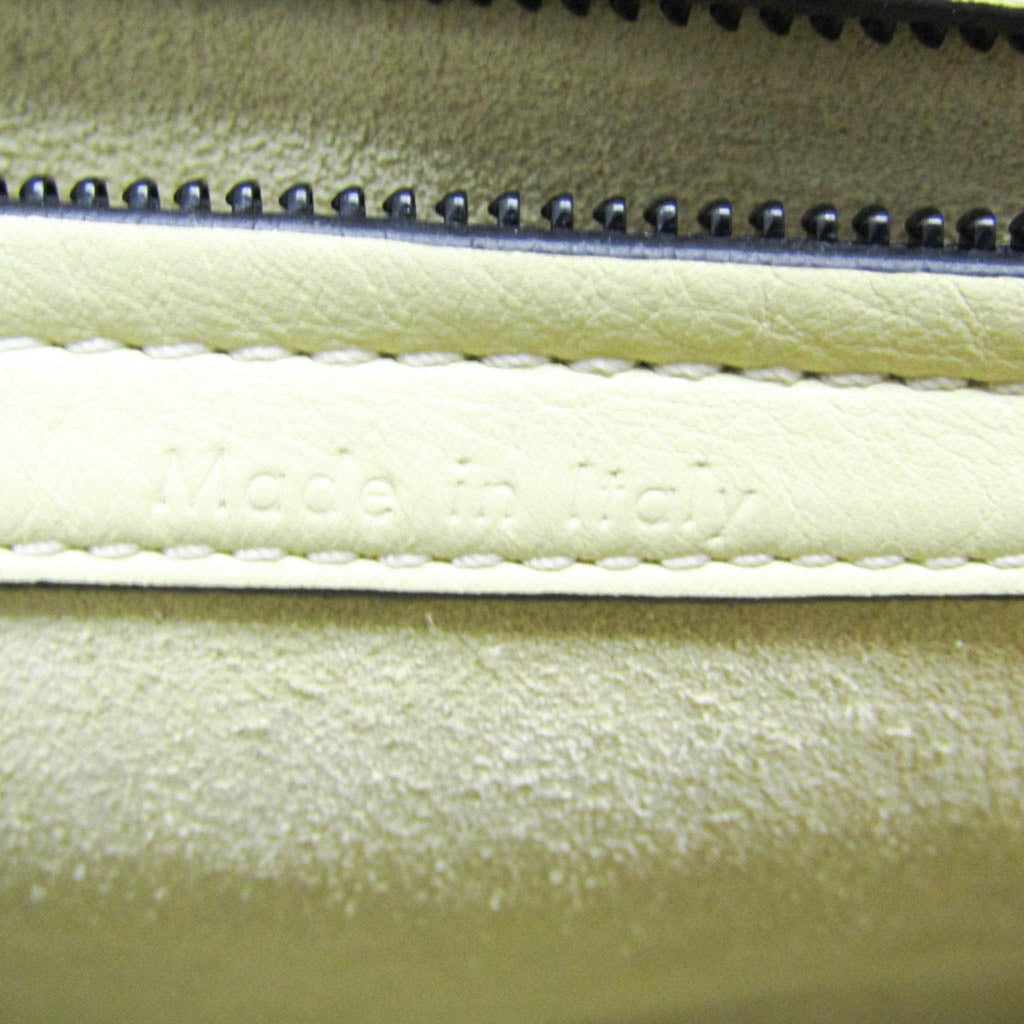 CELINE Luggage Micro Tote in pelle liscia avorio