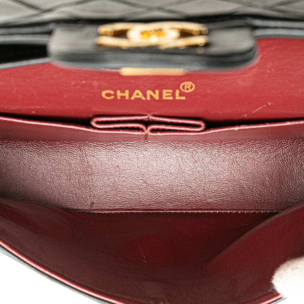 Chanel Classic Double Flap Small – Pelle di agnello nera – Serie 1 (1989–1991)